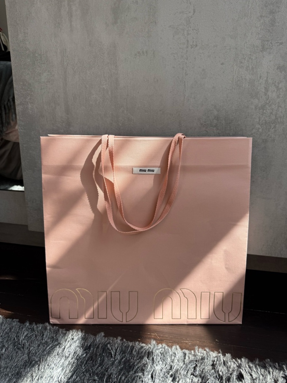 Miu Miu Dusty Pink Shopping Tote Bag - Picture 6 of 7